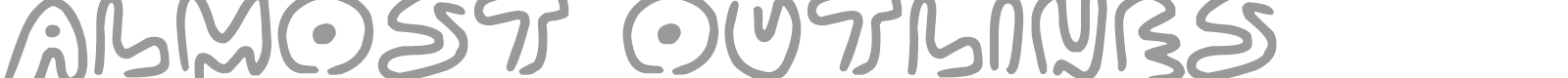 Almost Outlines font preview